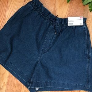 Denim Jersey Shorts